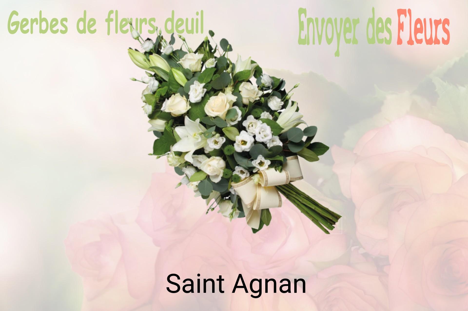 Gerbe de fleurs de deuil livrée à Saint-Agnan